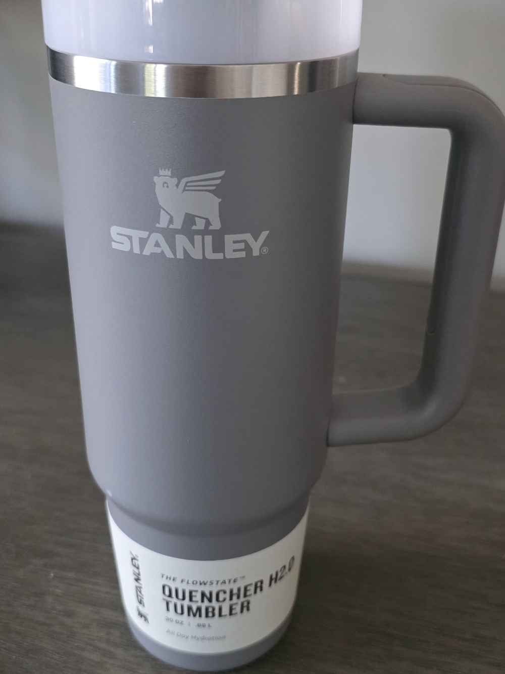 Stanley Gray 30 Oz  Travel Mug with Handle and Stainless Trim